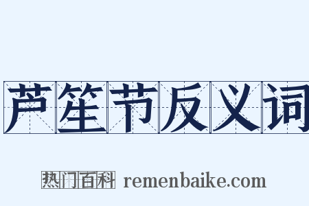 芦笙节反义词是什么意思的图片